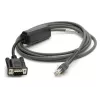 Zebra CBA-R10-S07ZBR cavo seriale, RS232, DB-9 (M), 2,13 m, nero