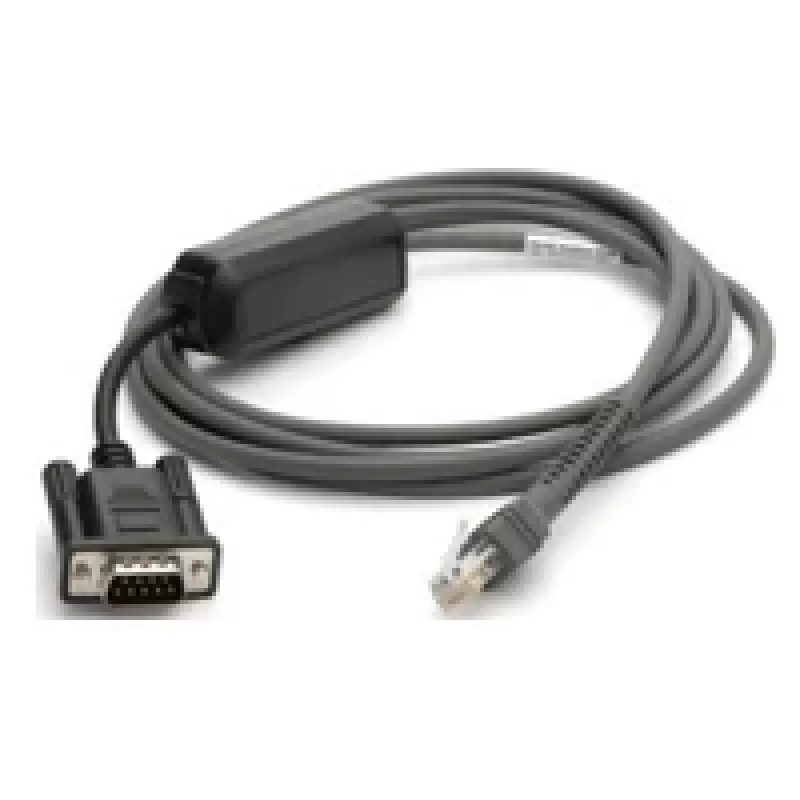 Zebra CBA-R10-S07ZBR cavo seriale, RS232, DB-9 (M), 2,13 m, nero