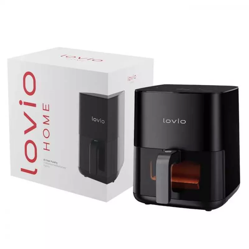 Friggitrice ad aria Lovio LVAF001BK 5 l nera — friggitrice ad aria compatta, capacità 5 litri