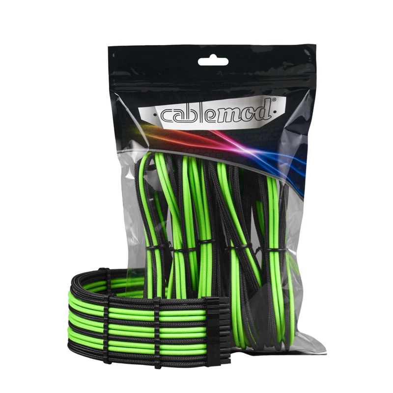 CableMod PRO ModMesh 12VHPWR kit di prolunga cavo nero/verde chiaro, set 3 pin 16 pin