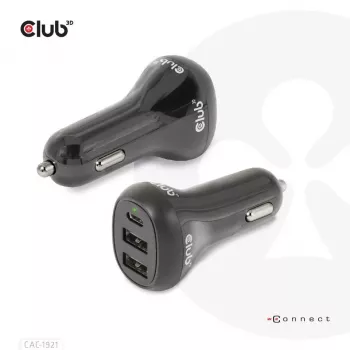 Caricabatterie da auto per notebook/laptop CLUB3D 36 Watt, auto, accendisigari, 24 V, nero