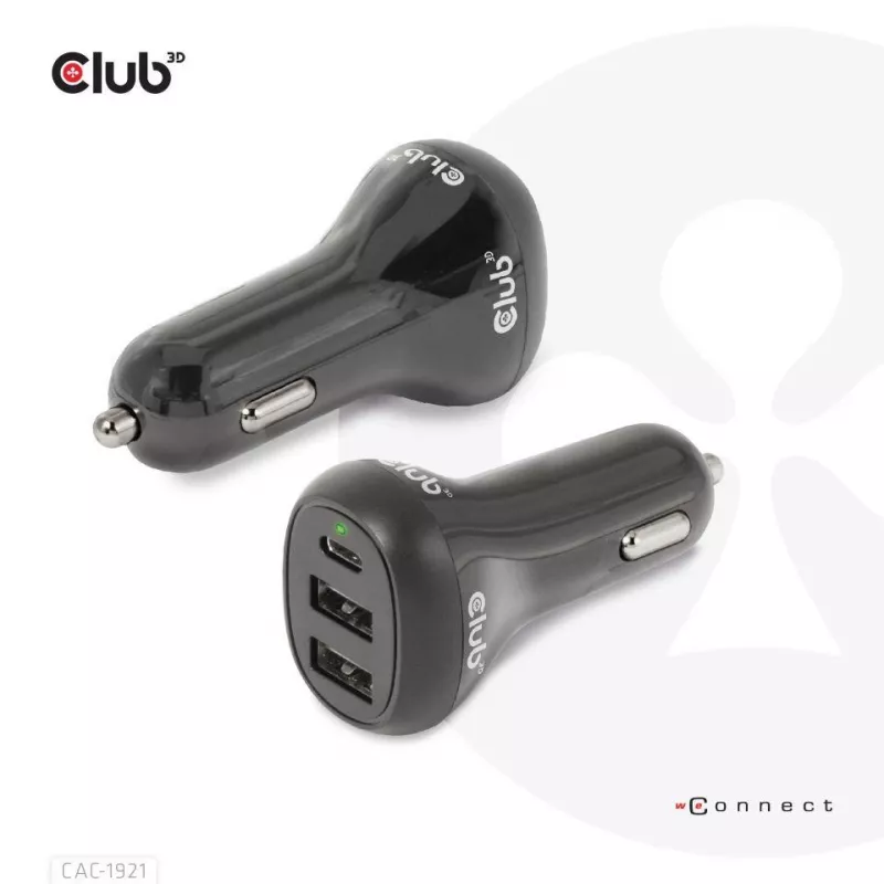 Caricabatterie da auto per notebook/laptop CLUB3D 36 Watt, auto, accendisigari, 24 V, nero