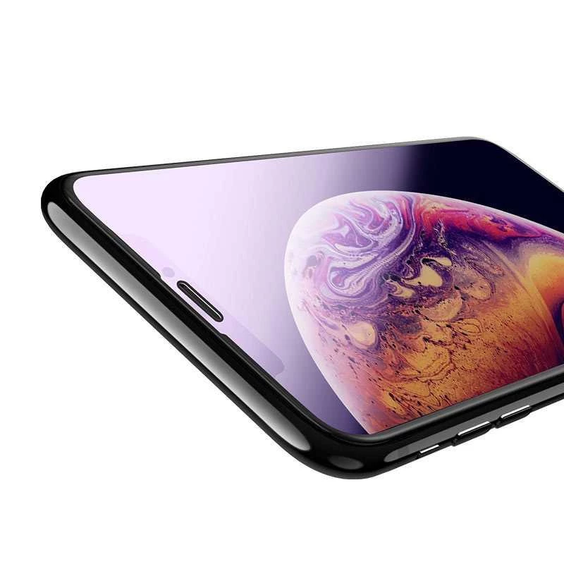 Pellicola protettiva in vetro temperato Devia Van Anti-blue Ray per iPhone XR 6.1, nero