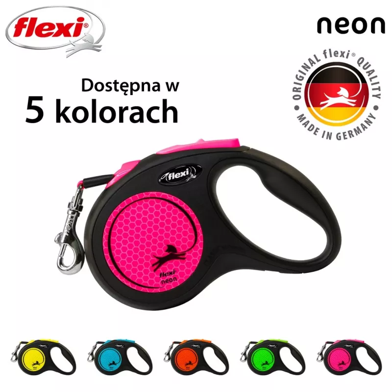 Flexi New Neon S 5 m guinzaglio automatico per cani