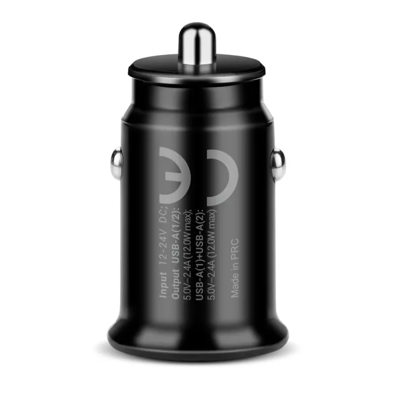 everActive CC-25C caricabatterie da auto, 2x USB 12 W, con cavo USB-C