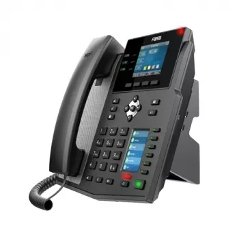 Telefono IP Fanvil X4U nero 12 linee LCD Wi-Fi con cornetta cablata