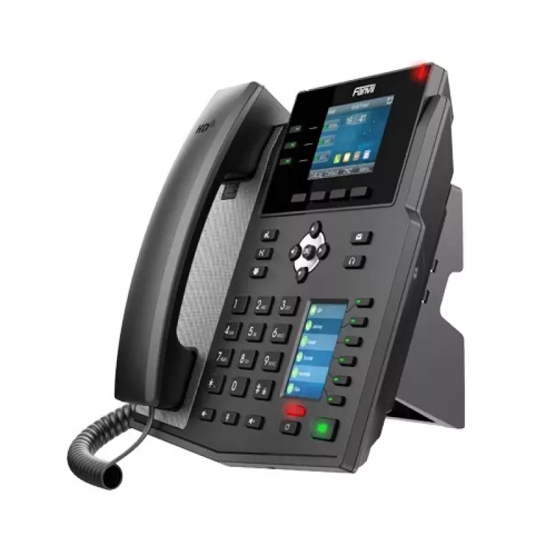 Telefono IP Fanvil X4U nero 12 linee LCD Wi-Fi con cornetta cablata