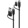 Alogic ELEMENTS SILICONE 4-IN-1 - cavo - digitale/dati (ELSI4IN1U2BK1.5)