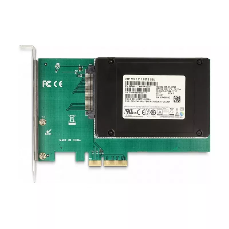 Scheda PCI Express x4 DeLOCK a 1 x interna U.2 NVMe SFF-8639