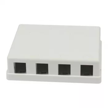 Synergy21 Keystone, supporto modulo, patch panel per 4 moduli TP, montaggio a parete, bianco (ABS)