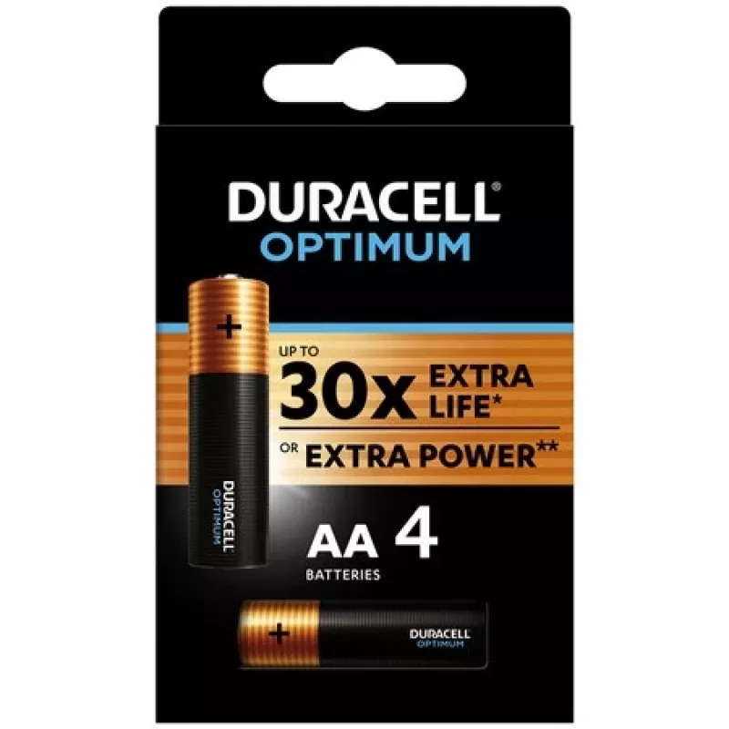 Duracell Optimum AA LR6 batterie blister 4 pezzi