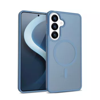Crong Hybrid Matte Magnetic custodia per Samsung Galaxy S26 — PC+TPU, blu