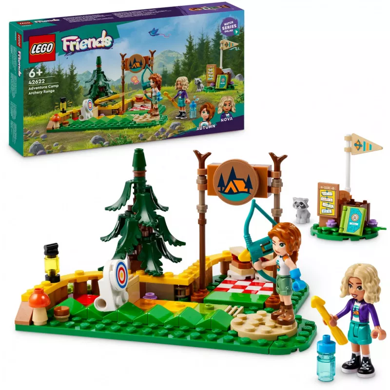 LEGO Friends Campo avventura con tiro con l'arco 42622 — 157 pezzi, 2 minifigure, età 6+