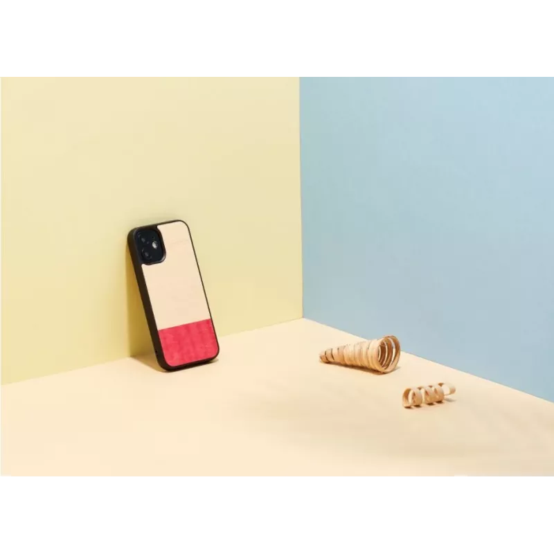 Custodia protettiva Man and Wood per iPhone 12 mini – nero