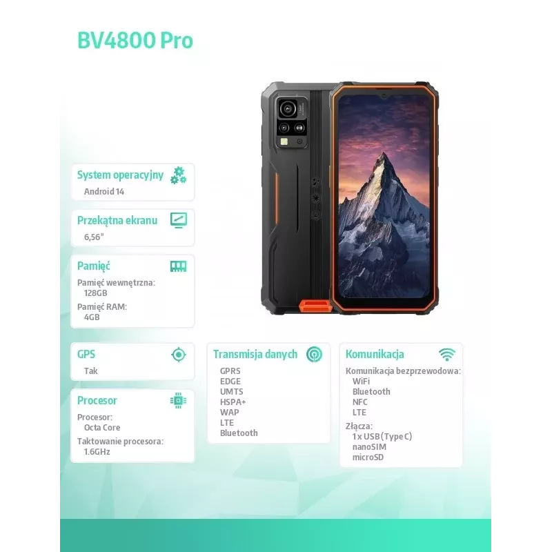 Blackview BV4800Pro 4GB/128GB arancione