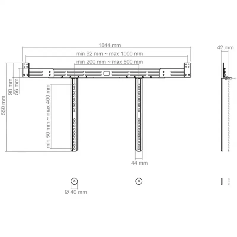 Hagor LS-1 supporto per soundbar, nero