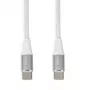 Cavo USB-C a USB-C IBOX IKUTC2W 2 m, USB 2.0, 3 A, bianco, rivestimento in tessuto intrecciato