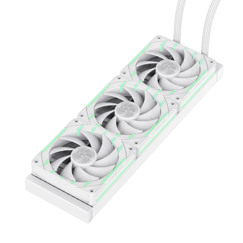 Gamemax | Dissipatore a liquido per CPU | HAILSTORM 360 LCD | bianco