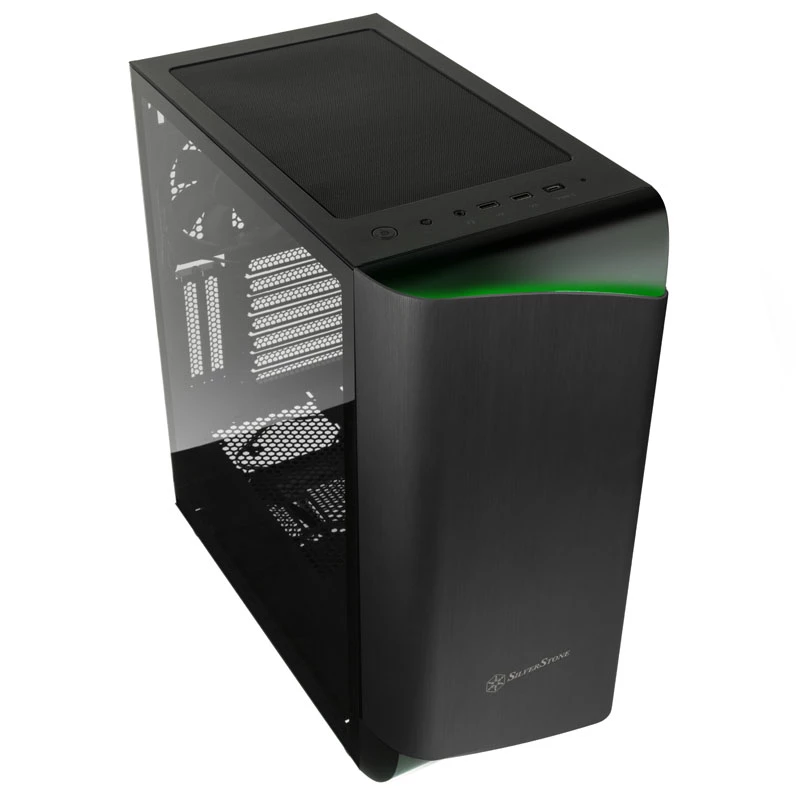 SilverStone Seta A1 Midi-Tower, vetro temperato - nero