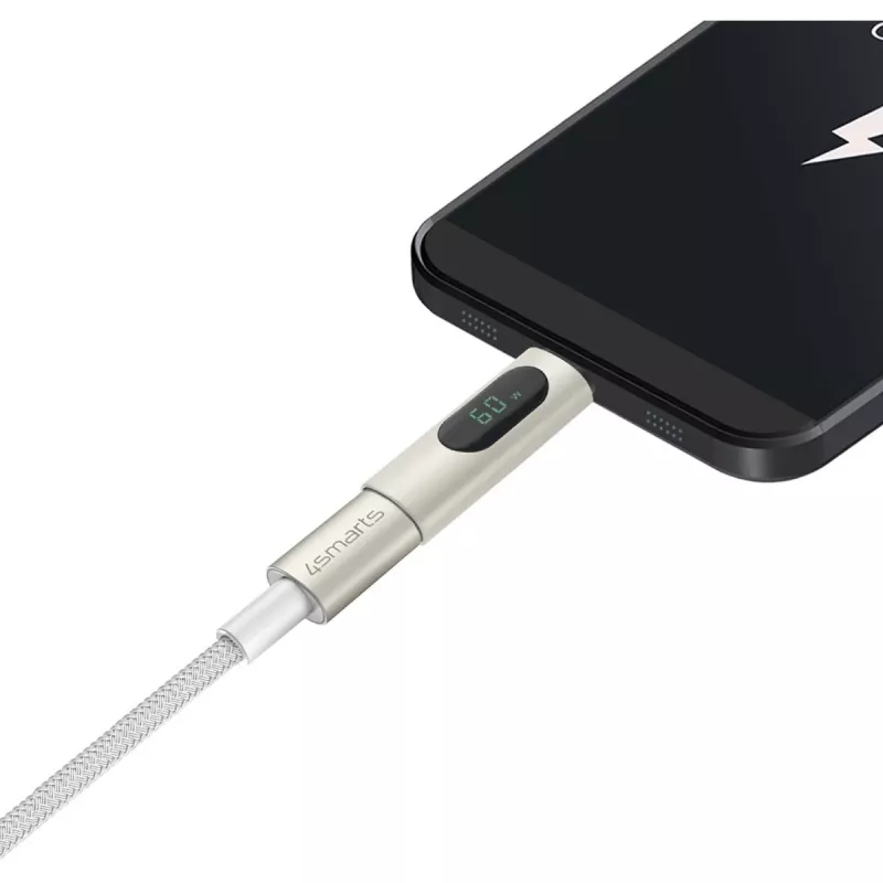 Cavo USB-C a USB-C 4smarts PremiumCord 100W 3 m bianco - 3 m - USB C - USB C - USB 2.0 - 0,48 Gbit/s - bianco