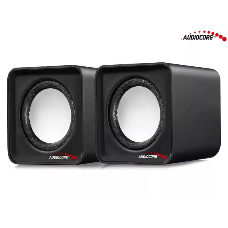 Diffusore PC a 2 vie Audiocore AC870 B — 3 W RMS, alimentazione USB con filo, ingresso 3,5 mm, 2.0 canali