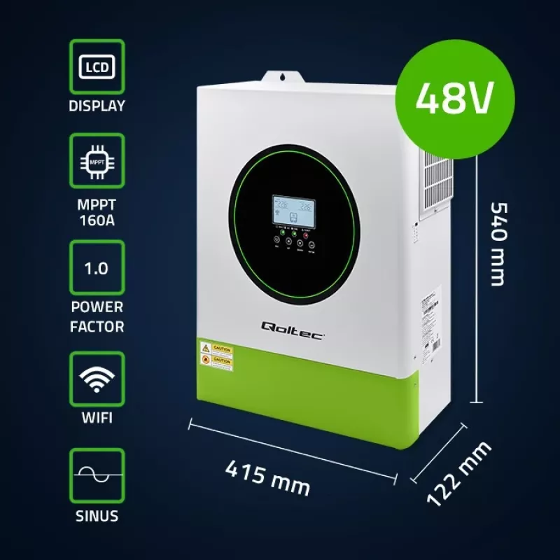 Inverter solare ibrido off-grid Qoltec 11000W