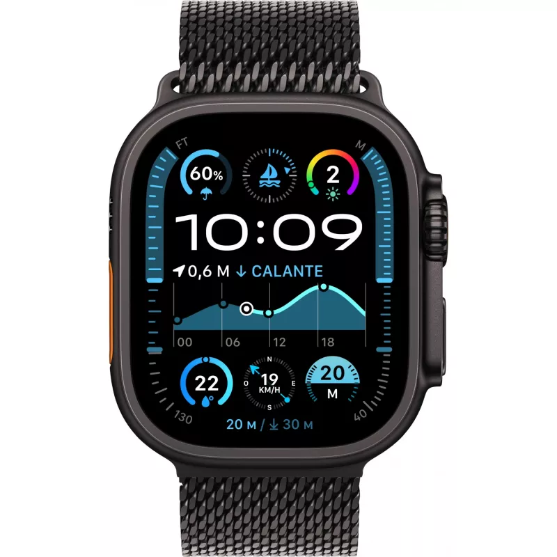 Apple Watch Ultra 2 Cell 49mm titanio nero cinturino Milanese Loop S