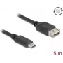 Cavo USB DELOCK 81539 USB Type-C a USB Type-A, lunghezza 5 m