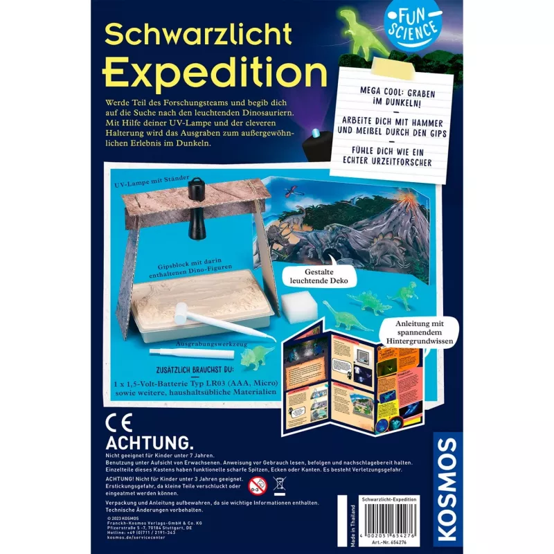 Fun Science blacklicht-Expedition, kit sperimentale