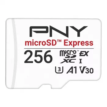 Scheda di memoria MicroSDXC PNY microSD Express 256 GB UHS‑I lettura 890 MB/s scrittura 750 MB/s U3 V30