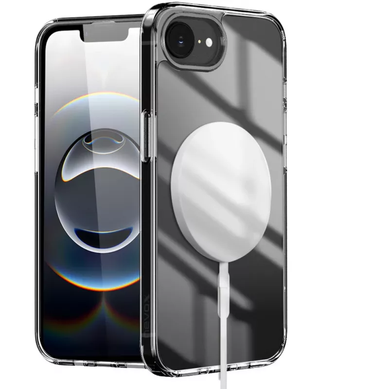 Nevox StyleShell SHOCKFlex - compatibile iPhone 16e/17e con MagSafe trasparente