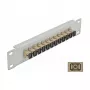 Patch panel fibra ottica DeLOCK 10 pollici 12 porte SC simplex beige 1U grigio