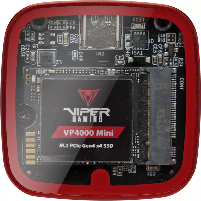 Box esterno M.2 NVMe PATRIOT EV330U31CK per SSD 2230, USB Type-C 3.2 Gen2 10 Gbit/s
