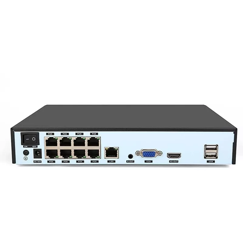 Foscam FN9108HE videoregistratore di rete nero 8 canali, 5MP, PoE, HDMI+VGA