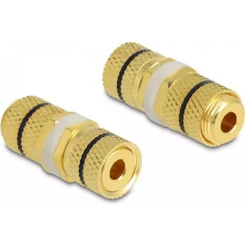 Connettore a filo DeLOCK 64144 2 x morsetto di collegamento nero oro