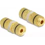 Connettore a filo DeLOCK 64144 2 x morsetto di collegamento nero oro