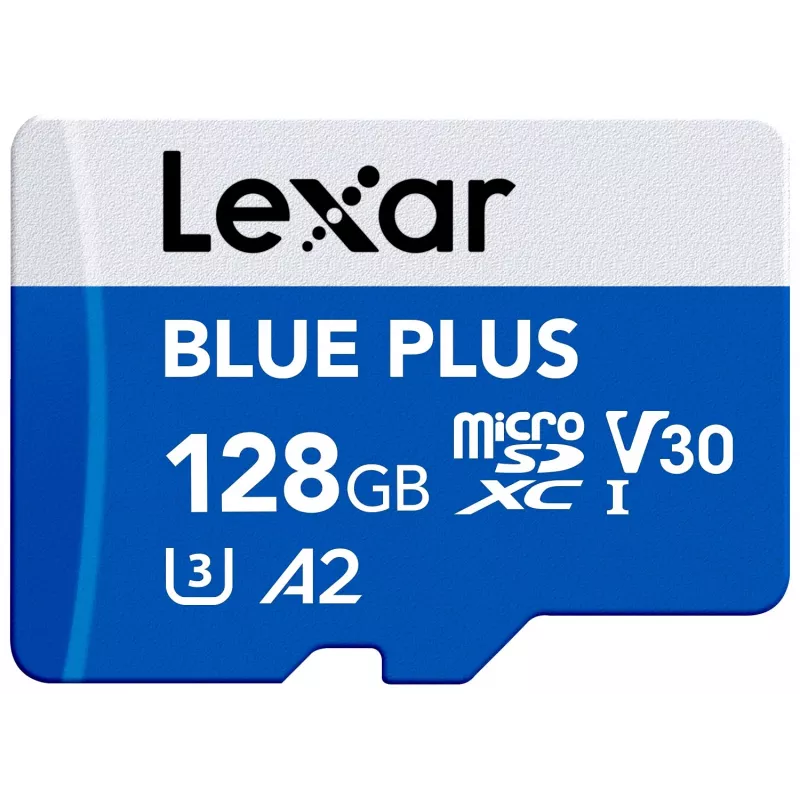 Scheda di memoria MicroSDXC Lexar BLUE PLUS 128 GB UHS‑I U3 V30 170 MB/s