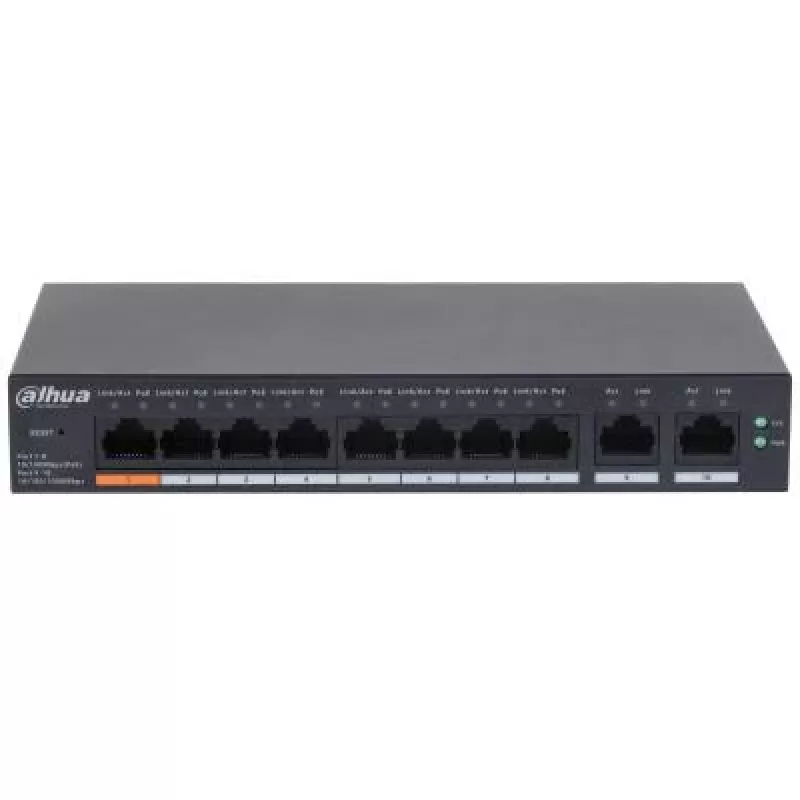 Switch di rete Dahua Technology DH-CS4010-8ET-60 managed L2 Fast Ethernet (10/100) Power over Ethernet (PoE) nero