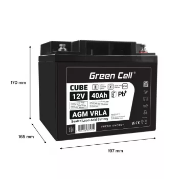 Batteria AGM VRLA 12V 40Ah IP54