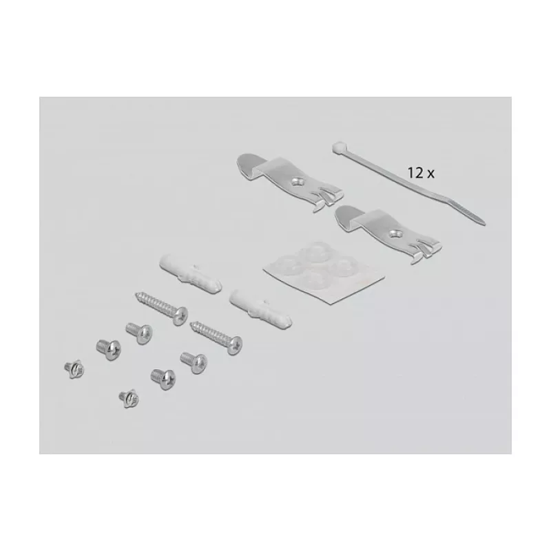 Patch panel DeLOCK Keystone 12 porte grigio