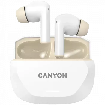 Cuffie CANYON HEXAGON 7 TWS ANC+ENC Ricarica wireless Bianco Beige