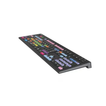 Tastiera Logickeyboard LKB-FLS-A2PC-DE Universal USB QWERTZ tedesca nera