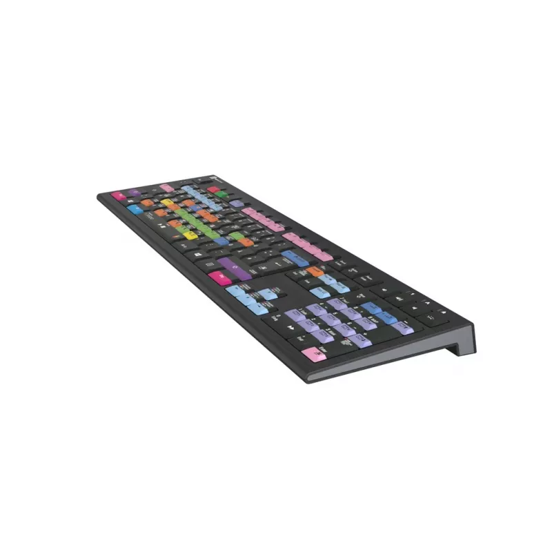 Tastiera Logickeyboard LKB-FLS-A2PC-DE Universal USB QWERTZ tedesca nera