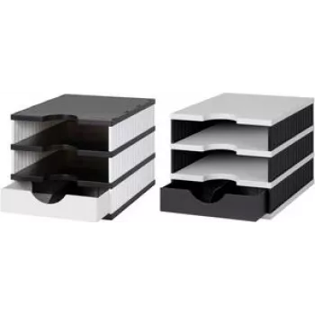 Organizer da scrivania Styro 268-0103.9895S polistirene nero – grigio (268-0103.9895S)