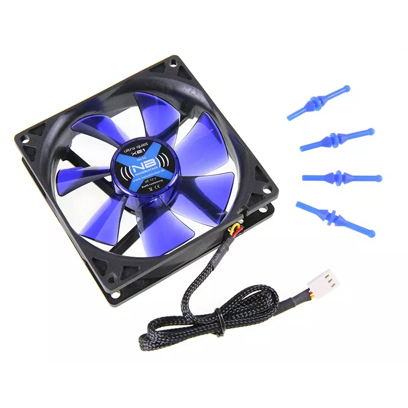 Ventola per case NoiseBlocker BlackSilentFan XE1 92 mm, 1500 giri/min, 17 dB, 50 m³/h, 4 V, nero