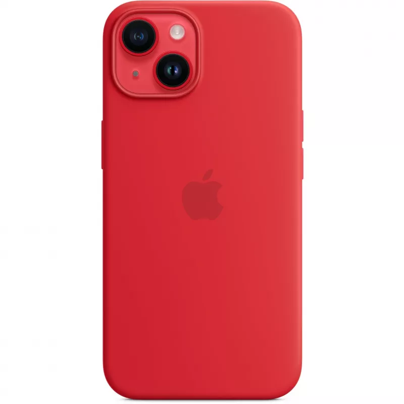Apple iPhone 14 Custodia in silicone compatibile MagSafe, (PRODUCT)Rosso