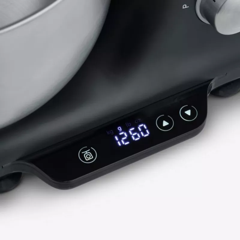 Robot da cucina Severin KM 3898 1000 W 5,5 L nero acciaio spazzolato argento