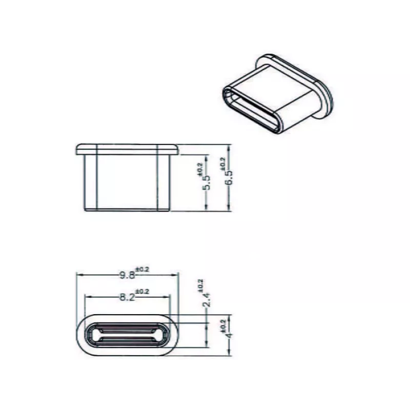 Cappuccio di protezione per connettore femmina DeLOCK 64014 USB Type-C nero 10 pz.