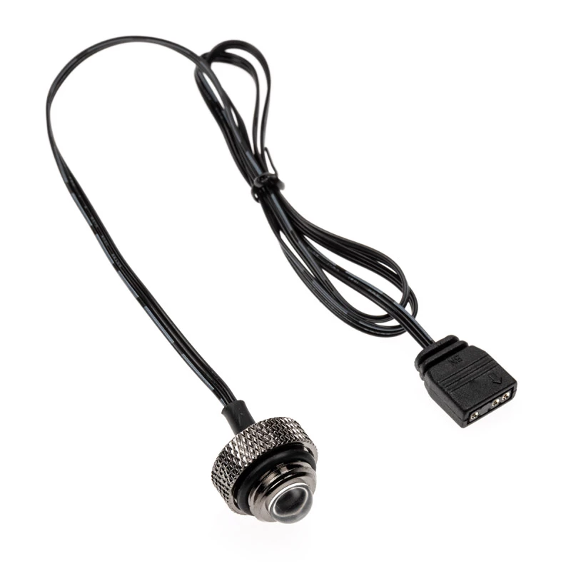 Tappo LED ARGB XSPC G1/4 5V 3 pin, nero/cromo