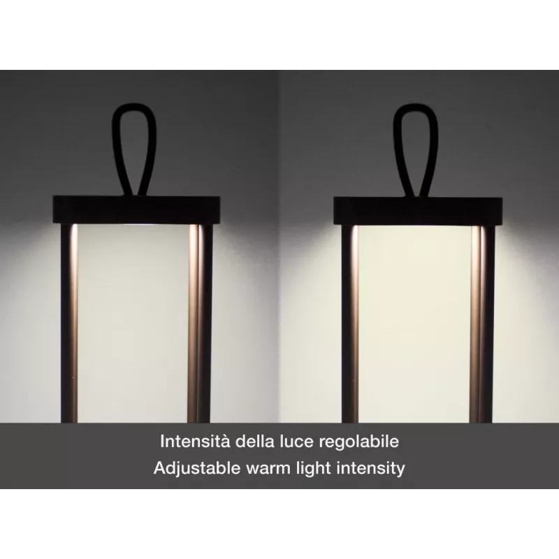 Lanterna ricaricabile Beper P207ILI102 effetto corten, lampada portatile a batteria